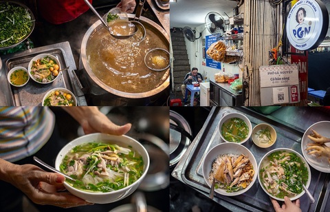 Phở gà Nguyệt là nơi nhất định phải thử nằm trên đường 5B Phủ Doãn, Hà Nội - Ảnh: Linh Pham/ MICHELIN Guide Việt Nam Bí quyết hấp dẫn của phở gà Nguyệt nằm ở nồi nước dùng, được ninh trong hơn 12 tiếng đồng hồ - Ảnh: Linh Pham/ MICHELIN Guide Việt Nam