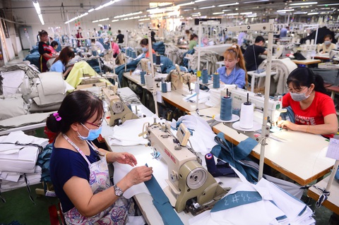Công nhân dệt may làm việc tại Công ty TNHH Việt Thắng Jean, TP Thủ Đức, TP.HCM - Ảnh: QUANG ĐỊNH Công nhân dệt may làm việc tại Công ty TNHH Việt Thắng Jean, TP Thủ Đức, TP.HCM - Ảnh: QUANG ĐỊNH