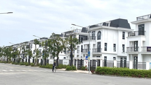 Gần 5.000 doanh nghiệp bất động sản rời thị trường trong năm 2023 cho thấy điều gì?- Ảnh 1. Thị trường trầm lắng, nhiều khu biệt thự xa trung tâm Hà Nội hoàn thiện nhiều năm nhưng không có người ở - Ảnh: B.NGỌC