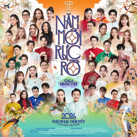 Dàn sao 'khủng' góp mặt trong Gala Nhạc Việt 2024 'Năm mới rực rỡ'- Ảnh 1. Poster của Gala Nhạc Việt