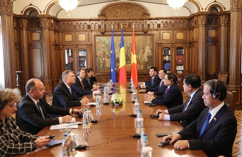 Romania xem Việt Nam là đối tác quan trọng nhất Đông Nam Á- Ảnh 2. Toàn cảnh cuộc hội kiến - Ảnh: DƯƠNG GIANG