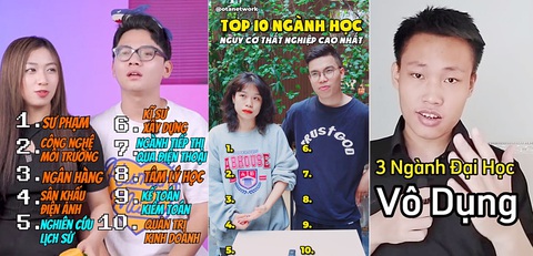Tư vấn ngành nghề trên TikTok: Xoáy vào thất nghiệp để hút view- Ảnh 1. Nhiều clip trên TikTok khiến bạn trẻ rối khi tìm hiểu ngành học - Ảnh: chụp màn hình