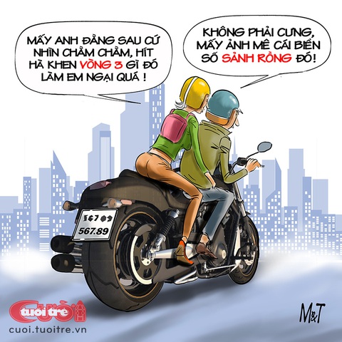 Biển số đẹp năm Giáp Thìn- Ảnh 1. Biển số đẹp năm Giáp Thìn - Tranh: Đỗ Minh Tuấn