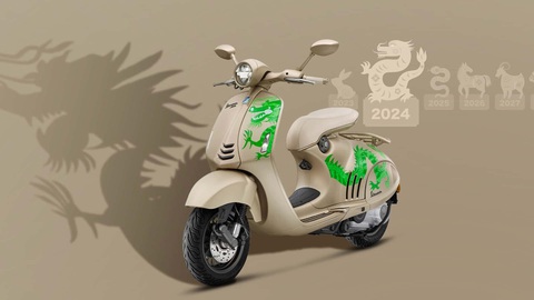 Vespa 946 Dragon: Xe tay ga chơi Tết Giáp Thìn sắp về Việt Nam- Ảnh 1. Tết Nguyên đán luôn là dịp để trao lời chúc may mắn và thịnh vượng. Rồng chính là biểu tượng đầy đủ nhất cho những điều này. Năm 2024 đánh dấu cột mốc kỷ niệm năm thứ 11 ra đời Vespa 946, cũng là năm thứ 2 liên tiếp dòng tay ga siêu sang này tôn vinh bộ con giáp đại diện cho năm âm lịch bằng những mẫu xe giới hạn