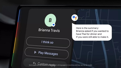 Google sắp chat hộ người dùng khi họ đang bận lái xe- Ảnh 1. Các dòng xe cập nhật Android Auto mới nhất đã có khả năng tự tóm tắt tin nhắn người dùng nhận được khi đang cầm lái - Ảnh: Google