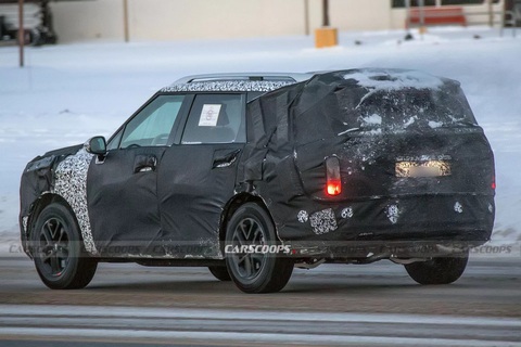 Hyundai Palisade lên đời 2025 sẽ thay đổi như Santa Fe- Ảnh 2. Thiết kế vuông vắn có vẻ sẽ là bộ khung chủ đạo của dàn SUV Hyundai chạy động cơ đốt trong đời mới trong khi SUV điện mang thiết kế tròn trịa hơn - Ảnh: Carscoops