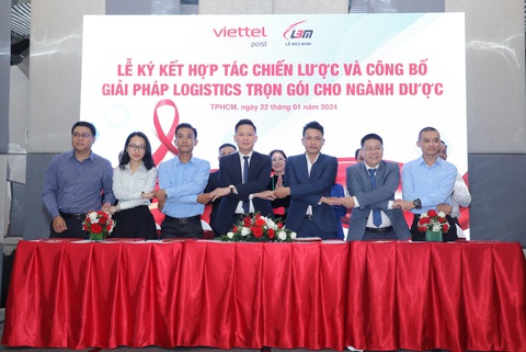 Viettel Post và Lê Bảo Minh ‘bắt tay’ cung cấp giải pháp logistics trọn gói cho ngành dược- Ảnh 2. Các đơn vị bắt tay hợp tác để phát triển logistics trọn gói, đạt tiêu chuẩn cho ngành dược.