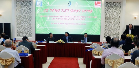 Trung tâm Bảo vệ quyền tác giả âm nhạc Việt Nam chi nhánh phía Nam tổ chức tổng kết tại TP.HCM - Ảnh: HOÀI PHƯƠNG Trung tâm Bảo vệ quyền tác giả âm nhạc Việt Nam chi nhánh phía Nam tổ chức tổng kết tại TP.HCM - Ảnh: HOÀI PHƯƠNG