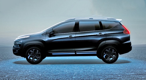 Mitsubishi Xpander hybrid chốt ra mắt đầu tháng 2, rất có thể sớm về Việt Nam- Ảnh 3. Ảnh Mitsubishi Xpander Cross HEV sau khi tinh chỉnh độ sáng cho thấy rõ hầu hết đường nét giống Xpander Cross bản xăng - Ảnh: Mitsubishi Thái Lan