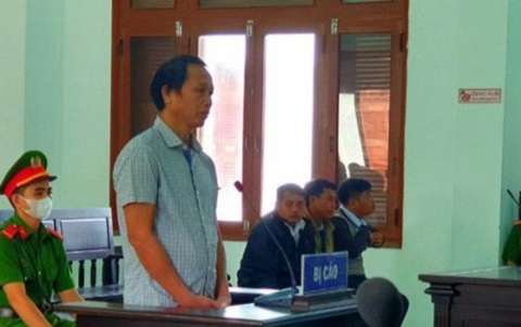Bị cáo Nay Y Blang tại tòa - Ảnh: Công an cung cấp Bị cáo Nay Y Blang tại phiên tòa sáng nay 26-1 - Ảnh: Công an cung cấp
