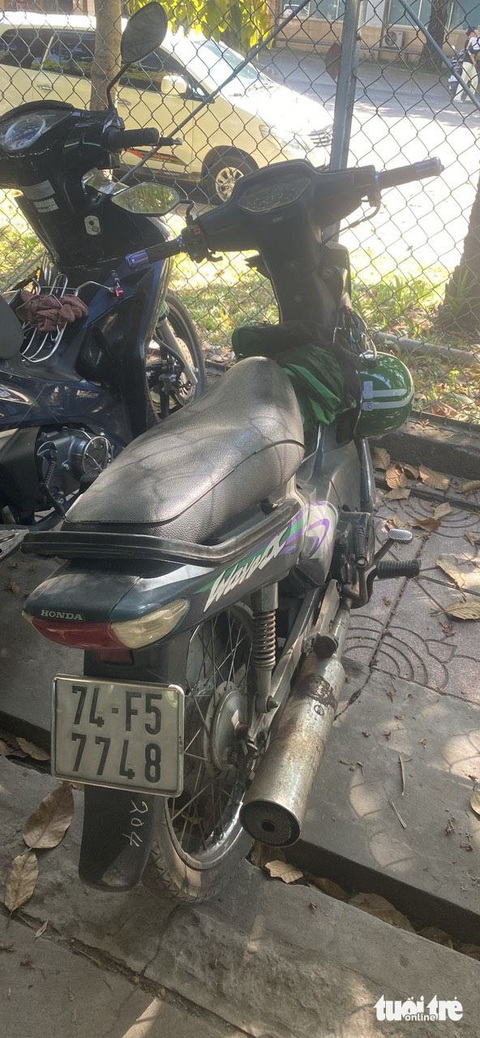 Nghi phạm bắn ba người ở Vĩnh Long đã tự sát ở Đồng Nai- Ảnh 1. Chiếc xe Huy sử dụng đi gây án - Ảnh: Công an cung cấp