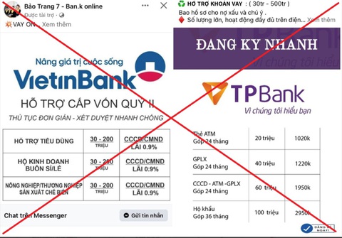 Năm 2024 người dân TP.HCM sẽ xác thực tài khoản định danh bằng CMND 9 số- Ảnh 2. Tội phạm mạo danh ngân hàng để dẫn dụ bị hại sập bẫy lừa đảo - Ảnh: Bộ CA