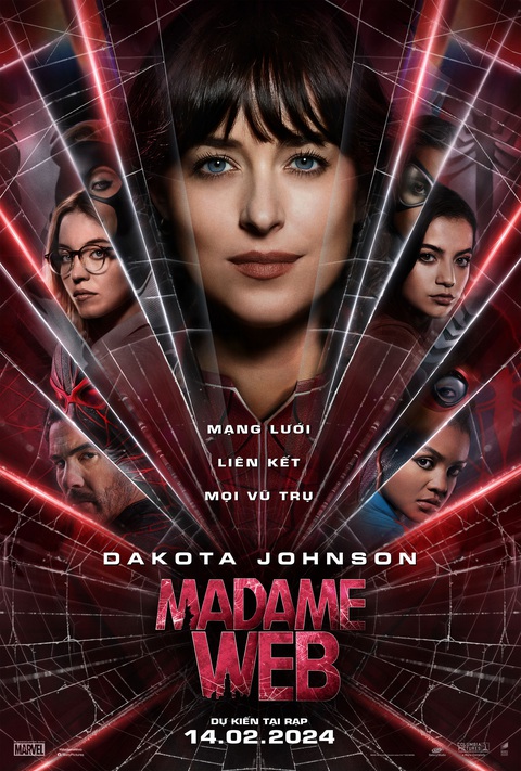 Dakota Johnson vào vai Madame Web - người nhện bá đạo bậc nhất đa vũ trụ- Ảnh 1. “Madame Web” của Vũ trụ Người Nhện của Sony (SSU) dự kiến sẽ công chiếu tại các rạp Việt Nam vào dịp 14-2 tới.