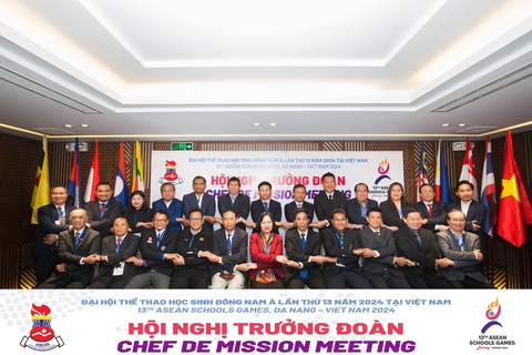 Vovinam lần đầu có mặt ở Đại hội Thể thao học sinh Đông Nam Á- Ảnh 1. Hội nghị trưởng đoàn Đại hội Thể thao học sinh Đông Nam Á lần thứ 13-2024 - Ảnh: FBNV