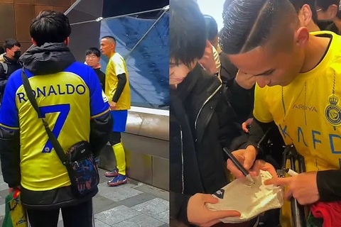 Ronaldo giả gây náo loạn tại Trung Quốc- Ảnh 1. Ronaldo giả khiến người hâm mộ tò mò - Ảnh: MARCA