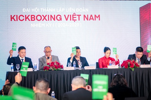 Đại hội thành lập Liên đoàn Kickboxing Việt Nam nhiệm kỳ I (2024-2029) diễn ra vào sáng 28-1 tại Hà Nội - Ảnh: QUÝ LƯỢNG Đại hội thành lập Liên đoàn Kickboxing Việt Nam nhiệm kỳ 1 (2024 - 2029) diễn ra sáng 28-1 tại Hà Nội - Ảnh: QUÝ LƯỢNG