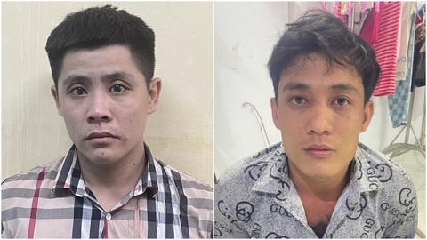 Bẻ trộm gương chiếu hậu ô tô, cả nhóm bị khởi tố- Ảnh 1. Trần Anh Tuấn và Cao Văn Thông - Ảnh: C.A.