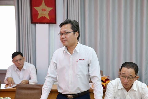 Ông Lê Cao Cường làm phó tổng biên tập báo Người Lao Động- Ảnh 2. Ông Lê Cao Cường phát biểu tại buổi lễ - Ảnh: CTV