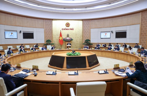 Thủ tướng: Cần kiểm soát quyền lực trong xây dựng luật- Ảnh 1. Chính phủ họp chuyên đề xây dựng pháp luật tháng 1-2024 - Ảnh: VGP