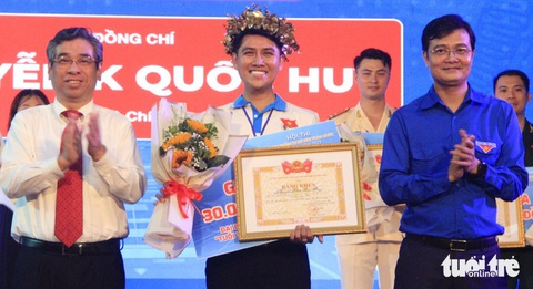 Công bố 10 sự kiện, hoạt động tiêu biểu của Đoàn 2023- Ảnh 10. Bí thư Đoàn phường 8, quận 10 (TP.HCM) Nguyễn Khắc Quốc Huy đoạt giải nhất Hội thi bí thư Đoàn cơ sở giỏi toàn quốc lần đầu tiên tổ chức tại TP.HCM - Ảnh: CÔNG TRIỆU
