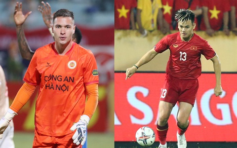 Thủ môn Nguyễn Filip trong màu áo CLB Công An Hà Nội - Ảnh: HOÀNG TÙNG - Hồ Tấn Tài trong trận giao hữu với Palestine hồi tháng 9-2023 - Ảnh: HOÀNG TÙNG Thủ môn Nguyễn Filip trong màu áo CLB Công An Hà Nội (ảnh trái), Hồ Tấn Tài trong trận giao hữu với Palestine hồi tháng 9-2023 - Ảnh: HOÀNG TÙNG