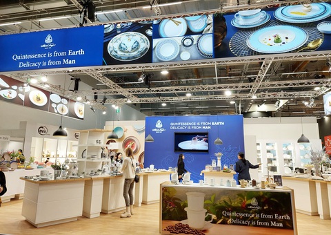 Minh Long tham gia hội chợ quốc tế Ambiente Frankfurt 2024- Ảnh 4. Sản phẩm gốm sứ Minh Long tại hội chợ thương mại quốc tế Ambiente Frankfurt 2024 - Ảnh: Đ.H