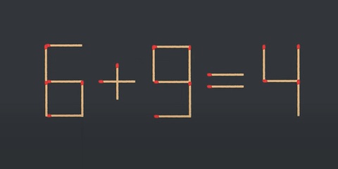 Thử tài IQ: Di chuyển một que diêm để 6+9=4 thành phép tính đúng- Ảnh 1.