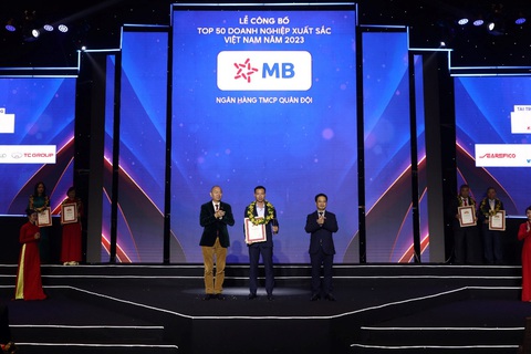 MB vào Top 13 Doanh nghiệp xuất sắc Việt Nam năm 2023- Ảnh 1. MB vào Top 13 Doanh nghiệp xuất sắc Việt Nam năm 2023- Ảnh 1.