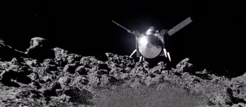 Tàu vũ trụ OSIRIS-APEX của NASA sẽ bay lượn trên bề mặt của tiểu hành tinh Apophis đến gần Trái đất và sẽ sử dụng động cơ đẩy của nó để tìm hiểu Apophis - Ảnh: NASA Tàu vũ trụ OSIRIS-APEX của NASA sẽ tìm hiểu tiểu hành tinh Apophis đến gần Trái đất vào năm 2029 - Ảnh: NASA