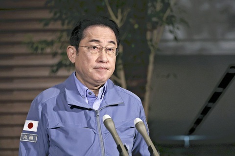 Thủ tướng Nhật Bản Kishida trong buổi gặp gỡ các phóng viên chiều 2-1 - Ảnh: Masamine Kawaguchi Thủ tướng Nhật Bản Kishida Fumio trong buổi gặp gỡ các phóng viên chiều 2-1 - Ảnh: Masamine Kawaguchi