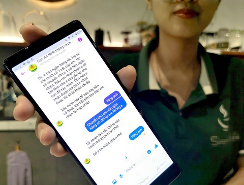 Lừa đảo dám giả mạo làm công an để lừa tiền trên mạng- Ảnh 8. Bị lừa hơn 200 triệu đồng, Hiền lại bị người mạo danh công an lừa tiếp 5 triệu đồng và dùng tài khoản Zalo của cô để vay tiền nhiều người khác - Ảnh: VŨ TUẤN