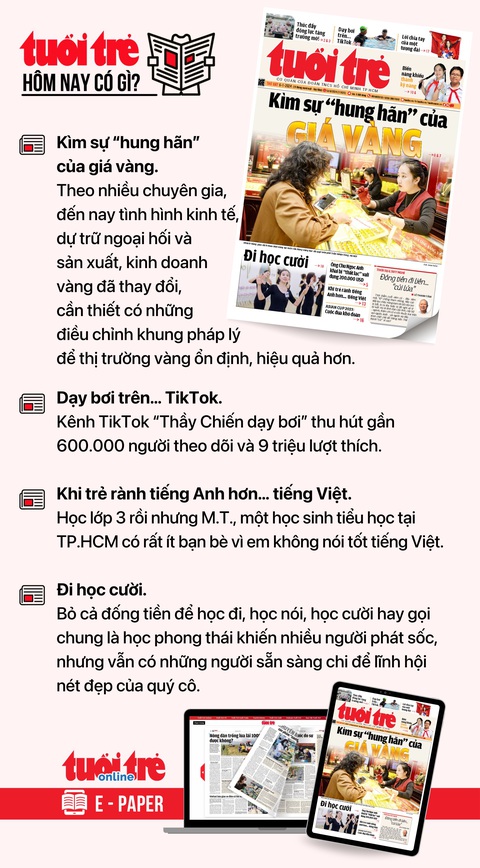 Tin tức sáng 6-1: Khi nào được cấp lại giấy chứng nhận căn cước?- Ảnh 3. Tin tức đáng chú ý trên Tuổi Trẻ nhật báo ngày 6-1. Để đọc Tuổi Trẻ báo in phiên bản E-paper, mời bạn đăng ký Tuổi Trẻ Sao TẠI ĐÂY