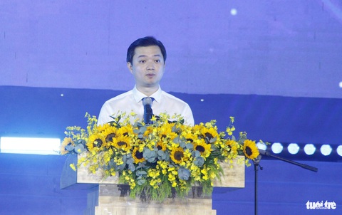 Tuyên dương điển hình học sinh, sinh viên tiêu biểu cả nước- Ảnh 2. Anh Nguyễn Minh Triết - bí thư Trung ương Đoàn, chủ tịch Hội Sinh viên Việt Nam - Ảnh: CÔNG TRIỆU