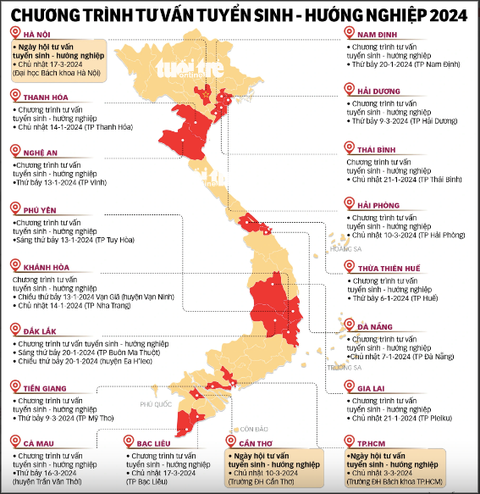 Mời đăng ký gian tư vấn 3 ngày hội tư vấn tuyển sinh 2024 tại TP.HCM, Hà Nội, Cần Thơ- Ảnh 2. Đồ họa: TUẤN ANH
