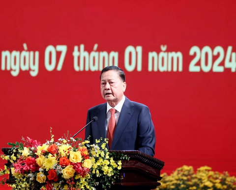 'Chiến thắng Pol Pot mở ra một kỷ nguyên hồi sinh của nhân dân Campuchia'- Ảnh 1. Phó thủ tướng Campuchia Neth Savoeun phát biểu - Ảnh: TTXVN