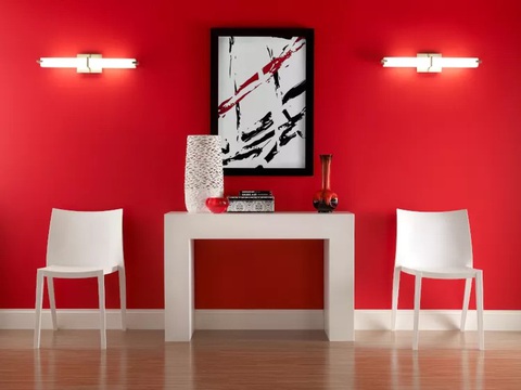 Đỏ và sắc màu của Tết- Ảnh 7. Một mảng tường sơn đỏ cũng có thể biến đổi hoàn toàn không gian sống - Ảnh: BHG