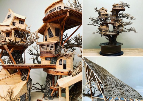 Họa sĩ hoạt hình sáng tạo tác phẩm nghệ thuật từ cây bonsai- Ảnh 5. Họa sĩ hoạt hình sáng tạo tác phẩm nghệ thuật từ cây bonsai- Ảnh 5.