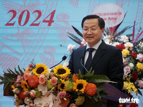 Phó thủ tướng: Đưa Bệnh viện Việt Đức và Bạch Mai cơ sở 2 vào hoạt động trong năm nay- Ảnh 3. Phó thủ tướng Lê Minh Khái phát biểu - Ảnh: PHẠM TUẤN