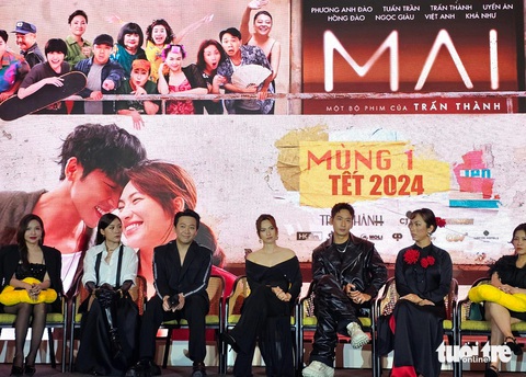 Dàn diễn viên phim Mai ra mắt báo chí, gồm Trấn Thành, Phương Anh Đào, Tuấn Trần... - Ảnh: MI LY Dàn diễn viên phim Mai ra mắt báo chí, gồm Trấn Thành, Phương Anh Đào, Tuấn Trần... - Ảnh: MI LY