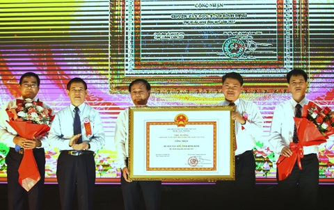 Quê hương hoàng đế Quang Trung đạt chuẩn nông thôn mới - Ảnh 1. Quê hương Hoàng đế Quang Trung đạt chuẩn nông thôn mới - Ảnh 1.
