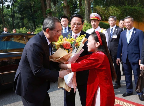 Thủ tướng Phạm Minh Chính chủ trì lễ đón trọng thị Thủ tướng Trung Quốc Lý Cường - Ảnh 7.
