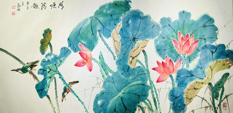 Ngắm 42 tranh thủy mặc của họa sĩ Trương Hán Minh tại Lotus Gallery - Ảnh 2. Ngắm 42 tranh thủy mặc của họa sĩ Trương Hán Minh tại Lotus Gallery - Ảnh 2.