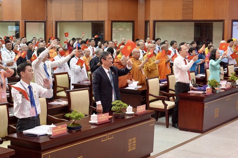 Khai mạc Đại hội đại biểu MTTQ Việt Nam TP.HCM lần thứ XII: Phát huy khối đại đoàn kết dân tộc - Ảnh 1.