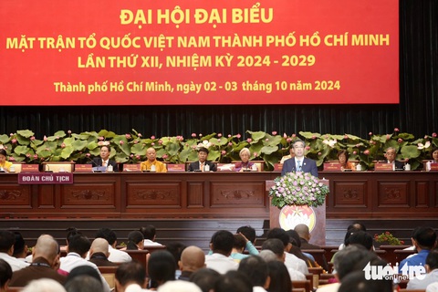 426 đại biểu dự Đại hội đại biểu MTTQ Việt Nam TP.HCM lần thứ XII - Ảnh 1.