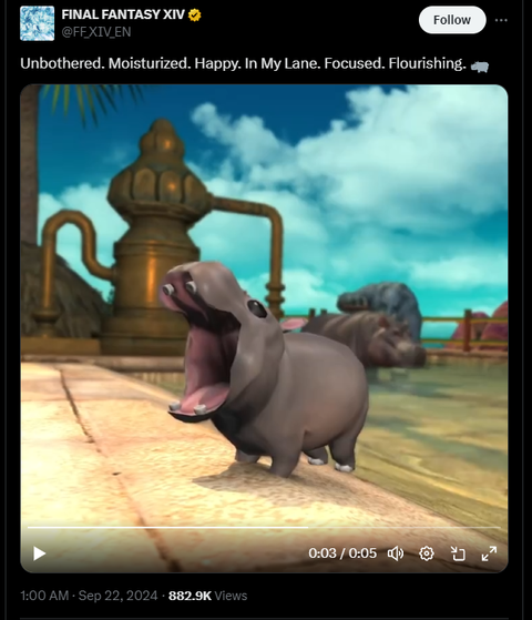 Giá pet hà mã trong Final Fantasy 14 tăng 900% nhờ Moo Deng - Ảnh 3. Giá pet hà mã trong Final Fantasy 14 tăng 900% nhờ Moo Deng - Ảnh 3.