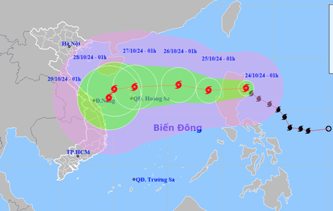 Hôm nay, bão Trami vào Biển Đông, diễn biến phức tạp - Ảnh 1.