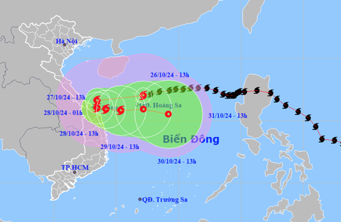 Gió bão Trà Mi mạnh lên cấp 11-12, giật cấp 15 - Ảnh 1. Bão Trà Mi mạnh lên cấp 11-12, giật cấp 15 - Ảnh 1.