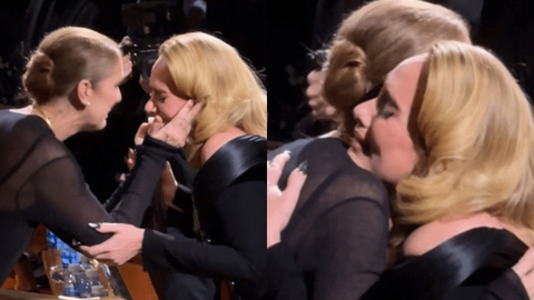 Adele và Celine Dion ôm nhau khóc gây sốt mạng xã hội - Ảnh 2. Adele, Celine Dion ôm nhau - Ảnh 2.