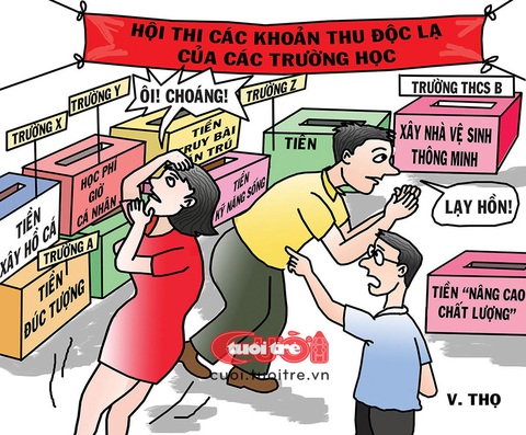 Hội thi các khoản thu độc lạ đầu năm học mới - Ảnh 2.