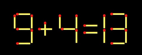 Thử tài IQ: Di chuyển hai que diêm để 7+14=13 thành phép tính đúng - Ảnh 1.